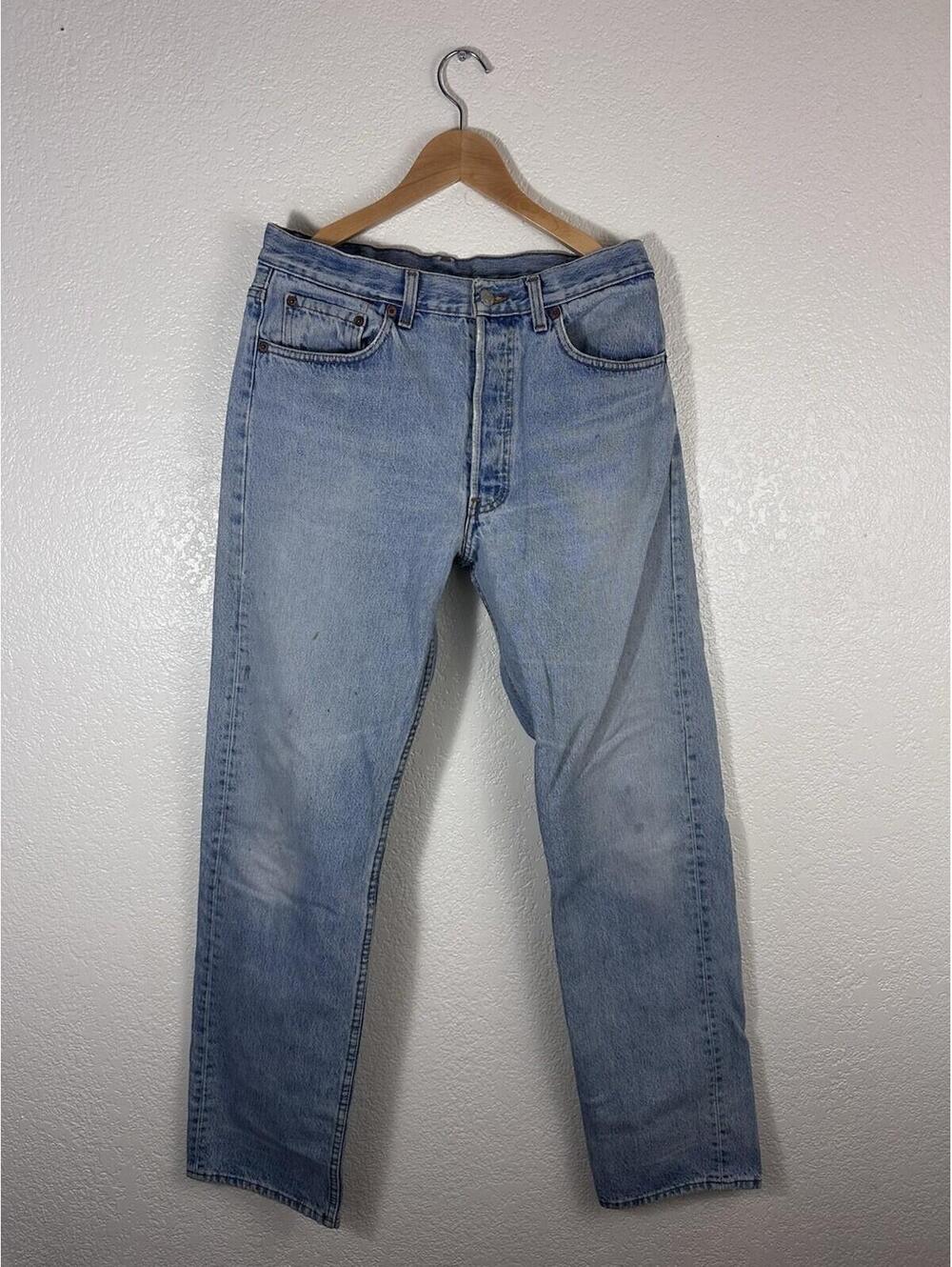 Levi’s 501 Straight Leg Jeans Light Wash Made in USA Men’s W33 L34